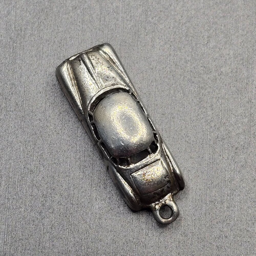 VTG Danecraft Sterling Silver Car Charm 1 1/8" Figural Automobile Pendant 50s - Picture 4 of 9